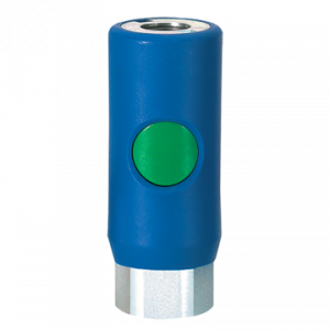 3/8'' FNPT HIGH FLOW COUPLER/3/8'' ID BLUE BODY