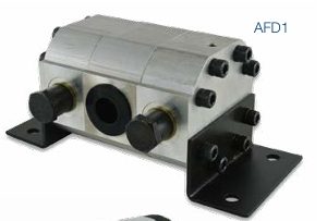 2 SECTION ROTARY FLOW DIVIDER W/RELIEF VALVE