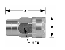 3/4" ISO-A STYLE FEM.  COUPLER X 3/4 NPTF