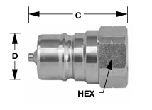 3/4" ISO-A STYLE MALE PLUG X 3/4 NPTF