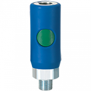1/4'' MNPT HIGH FLOW COUPLER /3/8'' ID BLUE BODY