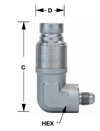 1/2'' MALE FLAT FACE PLUG X #6 MALE JIC 90