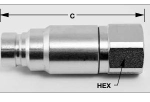 1/2" MALE FLAT FACE COUPLER X 1/2" NPTF