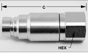 1/2" MALE FLAT FACE COUPLER X #10 SAE