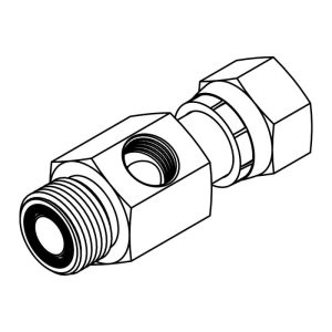 MORFS X FORFS SWIVEL X 1/4'' NPT GAUGE PORT