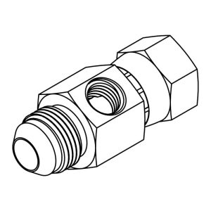 MJ X FJ SWIVEL X 1/4" NPT GAUGE PORT