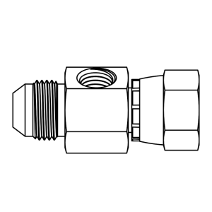MJ X FJ SWIVEL X 1/4" NPT GAUGE PORT