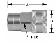 1/4"BODY AG STYLE FEMALE COUPLER X 1/4'' NPTF