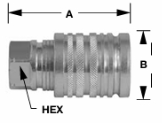 1/2" AG STYLE FEM COUPLER, 1/2" NPT