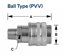 3/8" FEMALE SCREW CONNECT COUPLER X 3/8'' NPTF