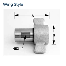 3/4" FEMALE WING NUT COUPLER X 3/4'' NPTF