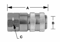 FEMALE DIAGNOSTIC COUPLER X 4 FNPT