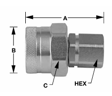 1'' FEMALE SCREW CONNECT COUPLER X 1'' NPTF