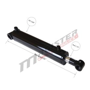 3.5" bore x 16" stroke cross tube hydraulic cylinder