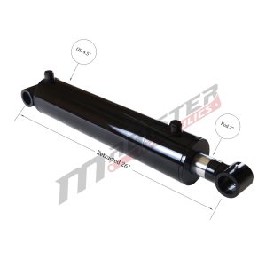 4" bore x 16" stroke cross tube hydraulic cylinder